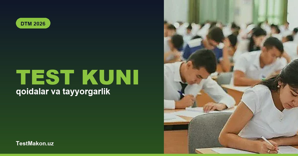 Test kuni siz faqat testni o'ylang — qolgan hammasi shu maqolada